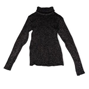 Women's Black Turtleneck Sweater
